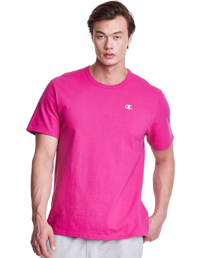 Champion T-Shirt Heren - Roze - Heritage C Logo ( 867305-WRF )